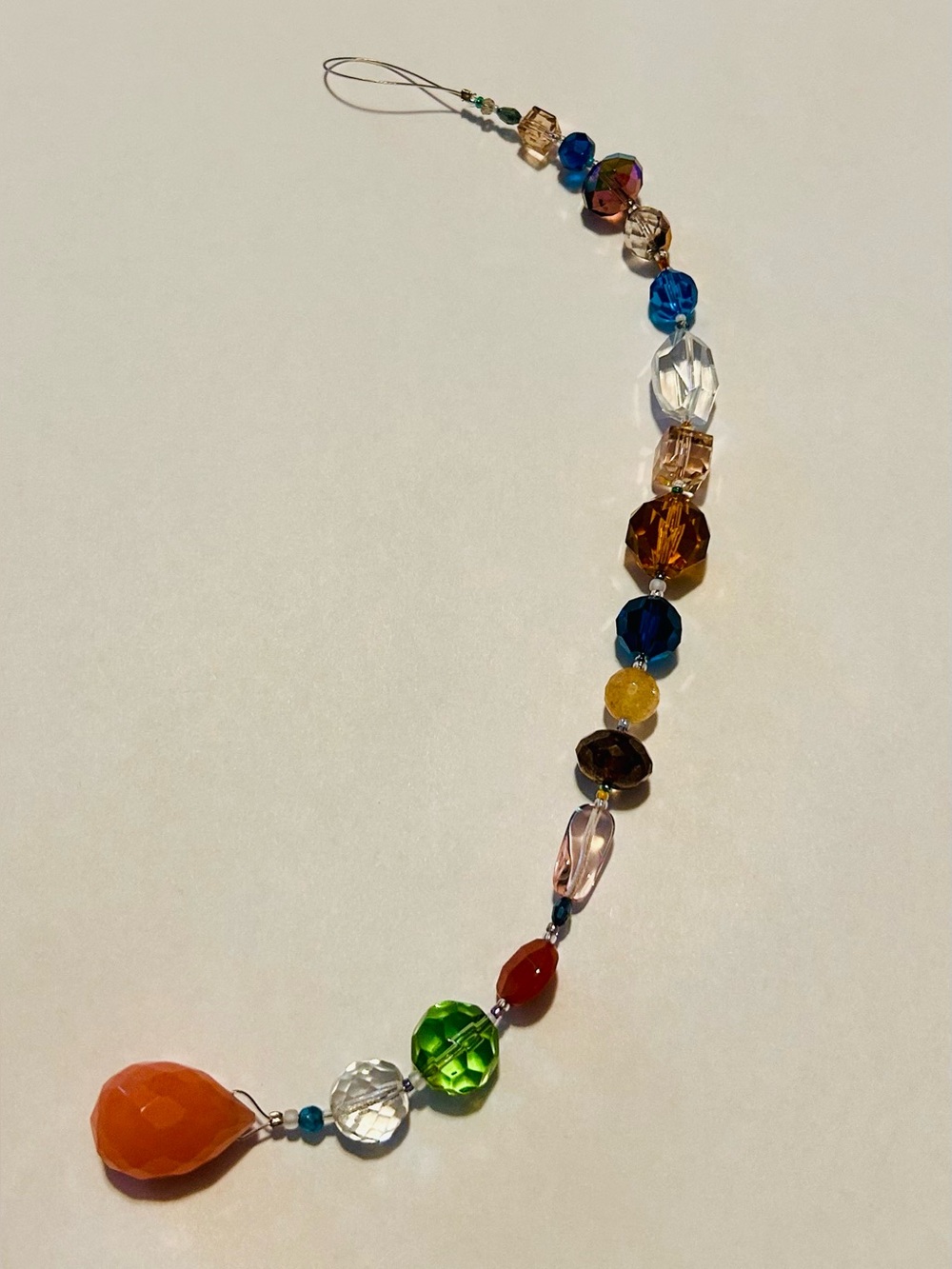 Handmade Suncatcher Made From Vintage Crystals Glass Beads